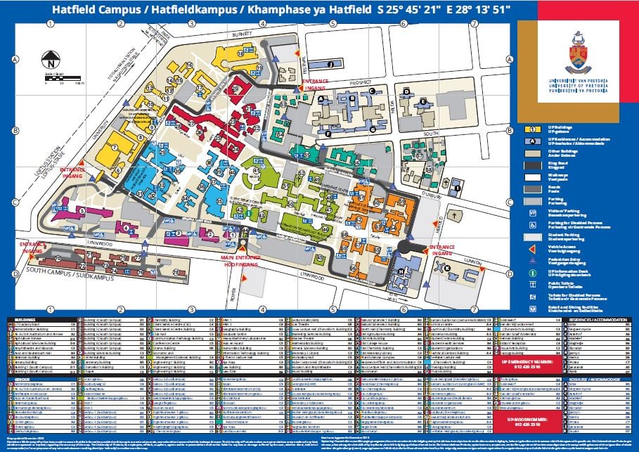 University Of Pretoria Campus Map Zip Code Map